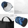 KIROJA Blue Camo Laundry Hamper,Portable Clothes Hampers,Storage Basket Toys Storage Organizer For Home Dorm, Small view 4