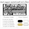 Last Supper Metal Wall Art,Last Supper Metal Wall Art by Leonardo Da Vinci Artwork,Jesus Last Supper Metal Wall Art,Last Supper Wall Decor,Jesus Line Wall Art,Gift for Christian (29"x 14"| 76x38cm, Gold) view 4