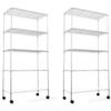 2 Pack 5 Tier Shelf Wire Shelving Unit, NSF Heavy Duty Wire Shelf Metal Large Storage Shelves Height Adjustable Utility for Garage Kitchen Office Commercial Shelving Steel Layer Shelf - Chrome view 1