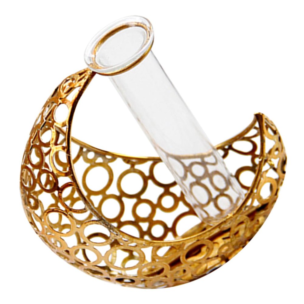 HANABASS Large Gold Moon Vase for Flowers Iron Art Decorative Vase for Centerpieces