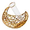 HANABASS Large Gold Moon Vase for Flowers Iron Art Decorative Vase for Centerpieces view 1
