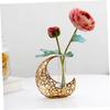 HANABASS Large Gold Moon Vase for Flowers Iron Art Decorative Vase for Centerpieces view 3