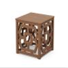 Martha Stewart by POLYWOOD Chinoiserie Umbrella Stand Accent Table in Teak view 1