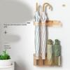 POTRUWE Umbrella Stand Holder, Wall Mounted Space Saving Umbrella Storage Drain Rack Entryway Organizer (Amber) view 2