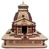 CSOK Wooden Miniature Off-White Shri Kedarnath Temple | Handcrafted Wooden Temple of Lord Shiva for Car Dashboard, Large, Brown view 1