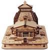 CSOK Wooden Miniature Off-White Shri Kedarnath Temple | Handcrafted Wooden Temple of Lord Shiva for Car Dashboard, Large, Brown view 4