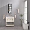 Aluminum, Bathroom Medicine Cabinet with Mirror, Recessed or Surface Mount Bathroom Wall Cabinet view 2