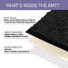Ultimate Black Bathroom Comfort Bundle: Luxury Chenille Bath Mat Set + Plush Toilet Lid Cover for Cloud-Like Softness and Style view 3