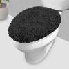 Ultimate Black Bathroom Comfort Bundle: Luxury Chenille Bath Mat Set + Plush Toilet Lid Cover for Cloud-Like Softness and Style view 4