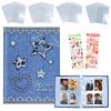 A5 Binder Photo Album with 25Pcs Inner Pages, Photocard Album with 4 Kind of Different Inner Page 6 Ring Photocard Binder Card Protectors Pages 17.8 * 3.6 * 23.5cm (Cow Star) view 1
