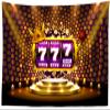 CORFOTO 140x117 Inch Casino Theme Tapestry King Slot 777 Banner Casino on Golden Background for Themed Party Casino Birthday Casino Night Party Decor Living Room Dorm Wall Hanging view 1