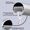 CuKYi Wall-Mounted Sliding Curtain Rod Thickened Silent Curtain Rail for Room Divider, Living Room Windows, Balcony, Bedroom, Single and Double Curtain Track Systems (Color : Black-b-2, Size : 300cm view 2
