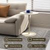 Metal End Table Round Coffee Table, Modern Style Bedside Table for Living Room Bedroom Small Side Table, Bar Table for Small Spaces Snack Table (Size : 48x48x72cm) view 4