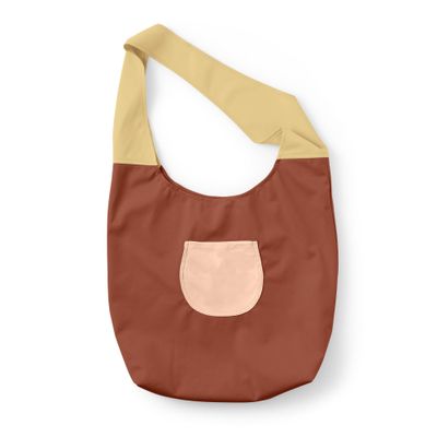 Esembly Carryall Bag - Large, Waterproof, Reusable and Foldable Tote | Perfect for Shopping, Groceries, Beach Days and Travels - Clay