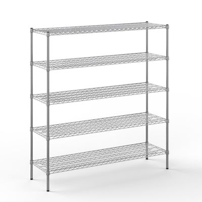 Regal Altair 18" Deep x 60" Wide x 64" Height Wire Shelving Kit | 5-Tier | NSF Commercial Storage Rack Unit