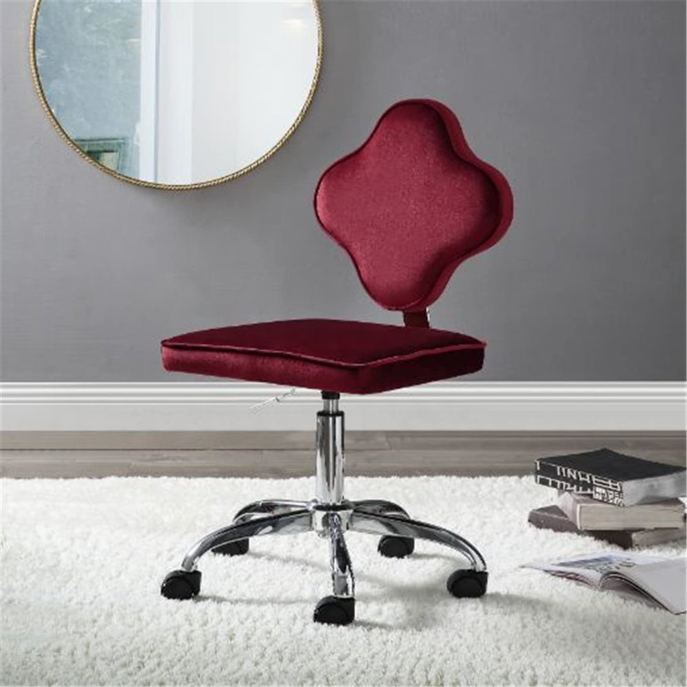 Gaming chair , Ergonomic Office Chair Modern Computer Desk Accent Chair,Velvet Leather Fabric Executive Chair Armchair Sofa Dining Room Chairs for Home Office ( Color : Red Velvet Office Chair )