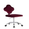 Gaming chair , Ergonomic Office Chair Modern Computer Desk Accent Chair,Velvet Leather Fabric Executive Chair Armchair Sofa Dining Room Chairs for Home Office ( Color : Red Velvet Office Chair ) view 3