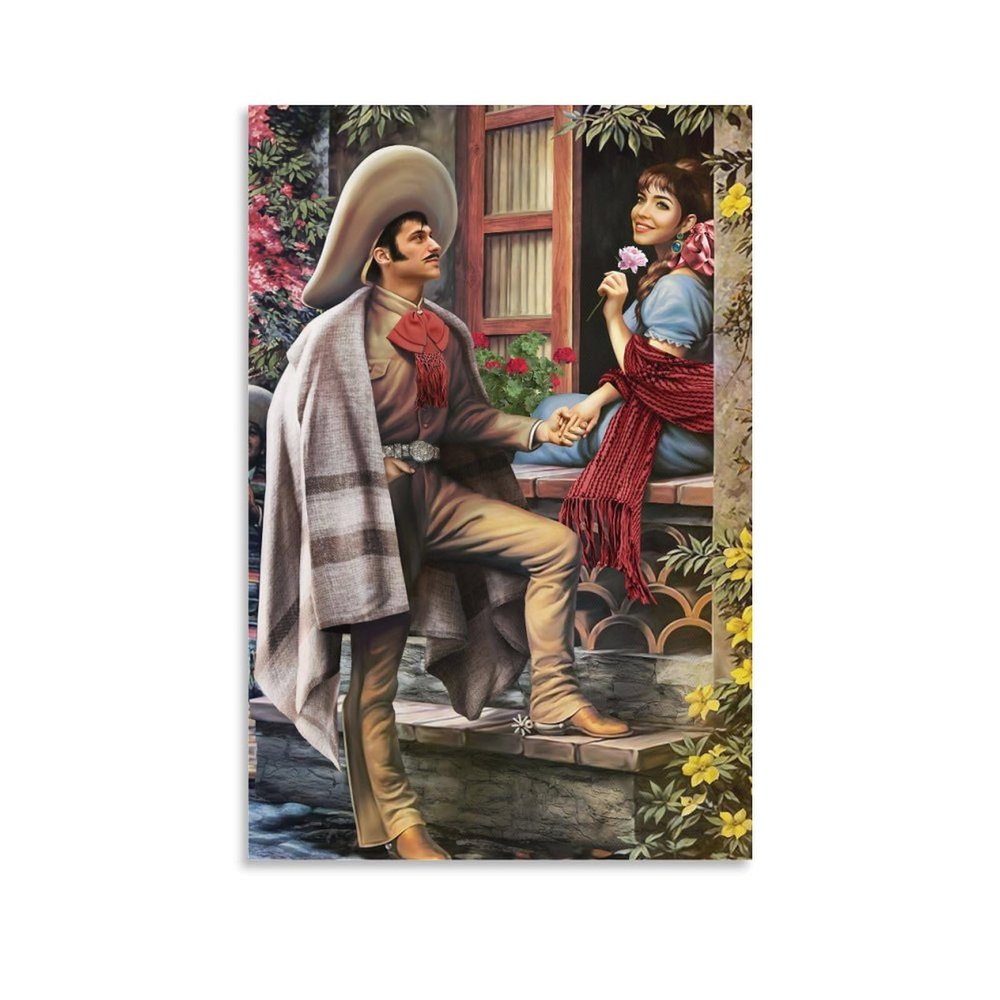 AAHARYA Mexican Couple Posters, Jess Elguera Art Print Wall Decor Print Posters Canvas Painting Wall Art Poster for Bedroom Living Room Decor 24x36inch(60x90cm) Unframe-style-4