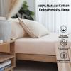 California King Size Fitted Sheet Only Beige, 100% Egyptian Cotton 600 Thread Count, 16" Deep Pocket Premium Cotton Mattress Sheet (1 Bottom Sheet Only) view 3