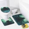 Dead Cthulhu Waits Dreaming 4 Pcs Bathroom Shower Curtain Set,Bathroom Sets with Rugs (Bath Mat,U Shape and Toilet Lid Cover Mat), Bathroom Decor Set view 4