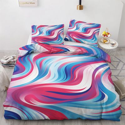 zcwl Abstract Duvet Cover Cal King Size | Colorful Art Bedding Set | 3 Piece | Soft Microfiber Patterned Comforter Cover with Zipper Ties & 2 Pillowcases | Abstract Bedroom Decor