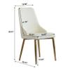 2 Piece Chairs for Dinning Room Modern PU Padded Dining Chairs Farmhouse Kitchen Chairs Mid-Century Modern Comfy Side Chairs with Ergonomic Design, Set of 2, (Beige) view 2