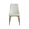 2 Piece Chairs for Dinning Room Modern PU Padded Dining Chairs Farmhouse Kitchen Chairs Mid-Century Modern Comfy Side Chairs with Ergonomic Design, Set of 2, (Beige) view 3
