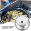 FELTECHELECTR Stainless Steel Pot Cover with Knob Multi-function Household Lid for Woks Pans More Round Design for Various Cooking Needs Comfortable Grip Lightweight Kitchen Accessory view 3