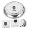 FELTECHELECTR Stainless Steel Pot Cover with Knob Multi-function Household Lid for Woks Pans More Round Design for Various Cooking Needs Comfortable Grip Lightweight Kitchen Accessory view 4