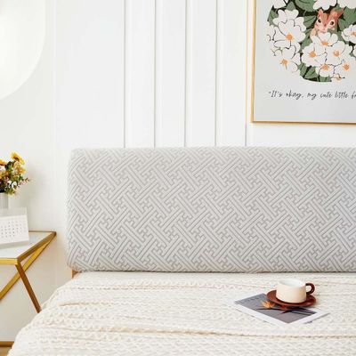 Bed Headboard Slipcover Universal Headboard Cover Double King Size Dustproof All-inclusive 180/150/200CM Elastic Velvet Modern Stretch Dustproof Bed Head Cover Slipcover Protector For Bedroom Decor (