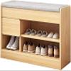 Entryway Bench, Shoe Bench for Living Room, Shoe Bench Rack with Seat Soft Cushion Home, Shoe Rack Bench at The Entrance, Shoe Bench Rack with Storage Living Room (Size : 80 * 34 * 52cm) view 1