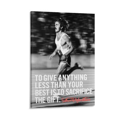 Steve Prefontaine Running Quotes Poster Wall Art Picture Painting Poster Canvas Print Posters Artworks Bedroom Living Room Decor 12x18inch(30x45cm)