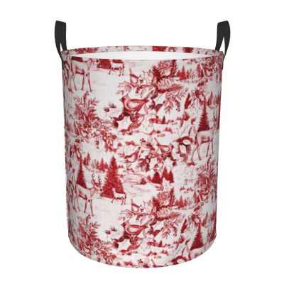 Animal Wilderness Bear Deer Stylish Circular Hamper - Waterproof Oxford Fabric Laundry Hamper, Suitable For Various Storage