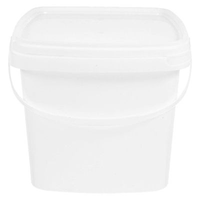 HOLIDYOYO Ice Cream Bucket Water Bucket with Lid Food Storage Container 3L Food Storage Pail Paint All Purpose Pail for Paint Water Art Crafts Projects White