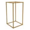 DYNAMI 12 Pcs Metal Flower Stand Column Vases Stand,Gold Wedding Centerpieces for Tables,Rectangular Frame Flower Rack Geometric Stand for Wedding Party Decoration,Pack of 12, 3 Sizes view 4