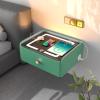 HOMEMORE Floating Nightstand with Charging Station Bedside Table LED Smart Bedside Table Wall Mounted Nightstand Green view 1