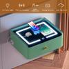 HOMEMORE Floating Nightstand with Charging Station Bedside Table LED Smart Bedside Table Wall Mounted Nightstand Green view 3