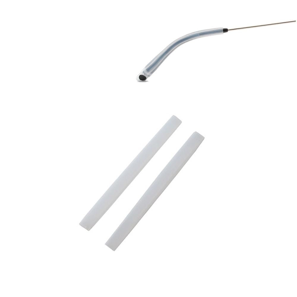 2Pairs Eyeglass End Tips Silicone Ear Sock Pieces Tube Sleeve Eyewear Glasses Retainers Comfortable Replacement