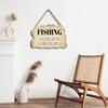 KPSheng Fishing Is All About How You Wiggle Your Worm Wooden Hanging Signs Decor, Funny Fishing Gifts, Decor For Man Cave 6x12Inch view 3