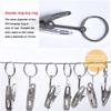 ANNURA Shower Curtain Hooks Rings, 20 PCS Rings Curtain Clips Strong Metal Decorative Drapery Window Curtain Ring with Clips Mordern Silver,B view 4