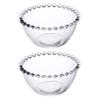 2pcs Bead Point Transparent Glass Microwave Safe Bowls Glass Fruit Bowl Dessert Chip s for Parties Trifle s Restaurant s Bird's view 1