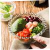 2pcs Bead Point Transparent Glass Microwave Safe Bowls Glass Fruit Bowl Dessert Chip s for Parties Trifle s Restaurant s Bird's view 2