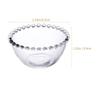 2pcs Bead Point Transparent Glass Microwave Safe Bowls Glass Fruit Bowl Dessert Chip s for Parties Trifle s Restaurant s Bird's view 3