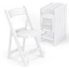 VINGLI Resin Folding Chairs with Cushion, Foldable Plastic Chair with Comfortable Padded Seats, Perfect for Event Party Indoor Outdoor, White, 8 PC view 1