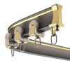 Shower Curtain Track Living Room Flexible Wall Mount Curtain Rail Track and Fittings for Bay Window/Office/RV/Home, Bendable Curtain Rod Sliding Curtain Tracks System ( Color : Champagne , Size : 30ft view 1