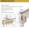 Shower Curtain Track Living Room Flexible Wall Mount Curtain Rail Track and Fittings for Bay Window/Office/RV/Home, Bendable Curtain Rod Sliding Curtain Tracks System ( Color : Champagne , Size : 30ft view 3