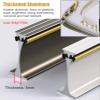 Shower Curtain Track Living Room Flexible Wall Mount Curtain Rail Track and Fittings for Bay Window/Office/RV/Home, Bendable Curtain Rod Sliding Curtain Tracks System ( Color : Champagne , Size : 30ft view 4