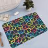 NEVKA Diatomaceous Earth Bath Mat, Rug for Bathroom Quick Dry Bathtub Mat, Non Slip Bathroom Rugs Stone Bath Mat Washable(2x3ft/24x36in/60x90cm, Colorful Peace Symbol Pattern, Black Background) view 2
