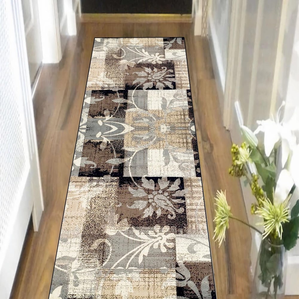 Hallway Washable Runner Rug, Kitchen Rug 3'3"x16'5" Non Slip Carpet Runners, Indoor Area Rugs for Bathroom Laundry Bedroom Entryway Indoor Living Room