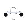  1 Pair Electric Heating Oil Heater Support Holder Accessory Professional Length 21cm Carbon Steel Easily Install Replacements, Black Wheel view 3